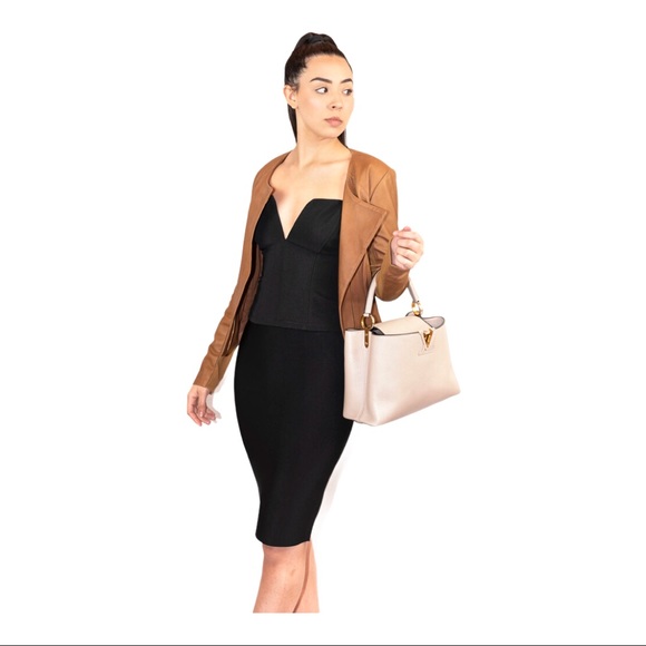 Veda Classic Leather Jacket Size M - Picture 3 of 3